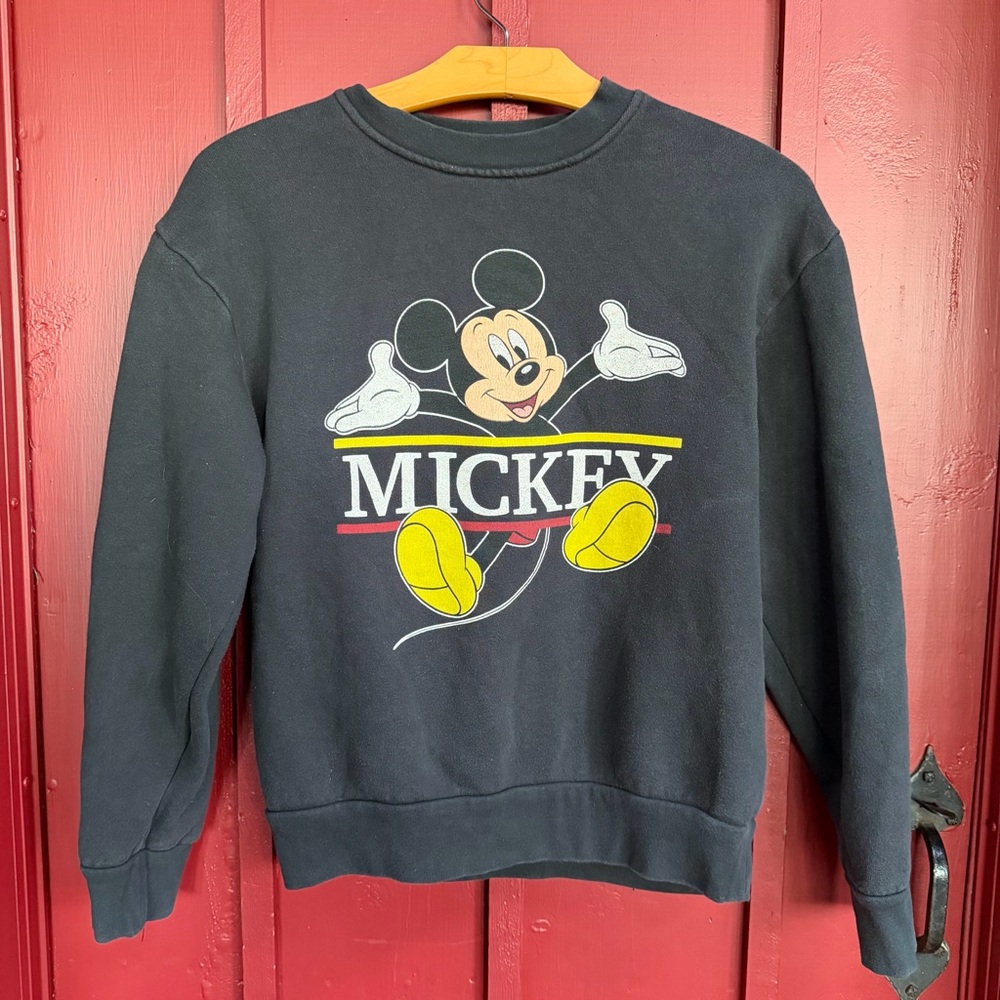 Mickey Crewneck Sweater! Faded distressed look!